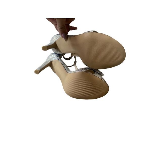 Maripe Natalia Rhinestone Encrusted T-Strap Heel Sandals - Picture 10 of 12